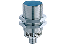 Contrinex Inductive Sensor, M30 Housing, 10mm Operating Distance, Embeddable, NPN, NC, 4-pin M12 Connector, 63.5mm Housing Length