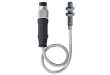 Contrinex Inductive Sensor, M4 Housing, 1mm Operating Distance, Embeddable, PNP, NO, 0.2m 3-wire PUR Cable, 3-pin M8 Connector, 22mm Housing Length