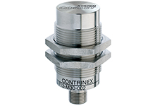 Contrinex Inductive Sensor, M30 Fully Stainless Steel, 40mm Operating Distance, Non-embeddable, NPN, NO, 4-pin M12 Connector, 73.5mm Housing Length