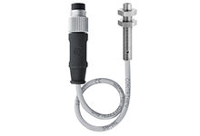 Contrinex Inductive Sensor, M5 Fully Stainless Steel, 3mm Operating Distance, Non-embeddable, NPN, NC, 0.2m 3-wire PUR Cable, 3-pin M8 Connector, 30mm Housing Length