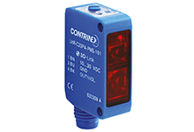 Contrinex Photoelectric Sensor, C23 (20 x 30mm) Housing, Transparent Reflex, 10 - 5000mm Operating Distance, PNP, Changeover/IOL, Teach Sensitivity Adjustment, 2m 4-wire PVC Cable