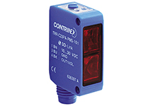 Contrinex Photoelectric Sensor, C23 (20 x 30mm) Housing, Transparent Reflex, 10 - 5000mm Operating Distance, NPN, Changeover, Potentiometer Sensitivity Adjustment, 4-pin M8 Connector