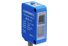 Contrinex Photoelectric Sensor, C23 (20 x 30mm) Housing, Transparent Reflex (UV), 0 - 1200mm Operating Distance, NPN, Changeover, Teach Sensitivity Adjustment, 2m 4-wire PVC Cable