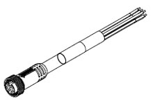 Mini-Change B-Size Single-Ended Cordset, 8 Poles, Female (Straight) to Pigtail, 16 AWG, Yellow PVC Cable, 3.66m (12.0') Length