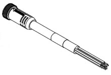 Mini-Change C-Size Single-Ended Cordset, 9 Poles, Female (Straight) to Pigtail, 16 AWG, PVC Cable, 0.91m (3.0') Length