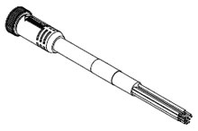 Mini-Change C-Size Single-Ended Cordset, 9 Poles, Male (Straight) to Pigtail, 16 AWG, Yellow PVC Cable, 3.66m (12.0') Length