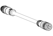 Micro-Change (M12) Double-Ended Cordset, 5 Poles, Male (Straight) to Female (Straight), 22 AWG, DeviceNet Thin Stranded Cable, 30.0m (98.40') Length