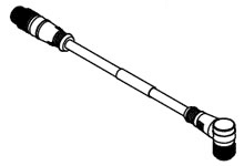 Micro-Change (M12) Double-Ended Cordset, 5 Poles, Male (Straight) to Female (90°), DeviceNet Thin High Flex Stranded Cable, 1.0m (3.28') Length