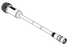 Mini-Change to Micro-Change (M12) Double-Ended Cordset, 5 Poles, Male (Straight) to Female (Straight), 22 AWG, Gray DeviceNet Standard Cable Plus Drain, 3.0m (9.84') Length