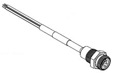 DeviceNet Mini-Change Receptacle, 5 Poles, Male (Straight) with DeviceNet Mid Trunk Cable, 1/2 - 14 NPT Threads, 1.0m (3.28') Length