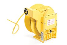 Woodhead POW-R-MITE Industrial Duty Cable Reel, 16/3 SOW, 9.14m (30.0') Cord Length with 13W Fluorescent Hand Lamp and Ball Stop