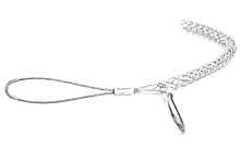 Heavy Duty Support Grip, Double Eye, Double Weave, Closed Mesh, Cable Diameter 63.50-75.95mm (2.500-2.990"), Approximate Break Strength 4572.21kg (10080 lbs), Stainless Steel