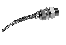 MAX-LOC Strain Relief Cord-Sealing Grip, 1" NPT, Straight Male with O-Ring, Cable Diameter 25.40-27.94mm (1.000-1.100"), Stainless Steel
