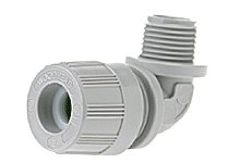 MAX-LOC Strain Relief Cord-Sealing Grip, 1/2" NPT, 90° Angle Male, Cable  Diameter 4.75-6.35mm (.187-.250")
