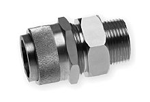 MAX-LOC Strain Relief Cord-Sealing Grip, 1" NPT, Straight Male, Cable Diameter 15.88-19.05mm (.625-.750"), Stainless Steel