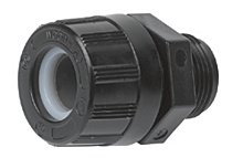 MAX-LOC Strain Relief Cord-Sealing Grip, 1" NPT, Straight Male with O-Ring, Cable Diameter 17.45-20.62mm (.687-.812"), Polyester
