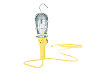 Safeway Phenolic Hand Lamp with 100W, Quick Open Guard, with Switch and Side Outlet, 7.62m (25.0') 16/3 SJTOW