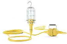 Watertite Wet Location Hand Lamp 100W with LOVOLT In-line Transformer Screw Release Guard 14/2 SOOW 30.48m (100.0')