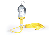 Safeway Nylon 100W Hand Lamp with Molded, 16/3 SJTOW Cord Type, Metal Guard, Overall Cord Length 15.24m (50.0')