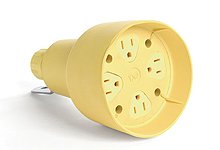 Super-Safeway Pendant Quad-Tap, (4) NEMA 5-15 Single Outlets