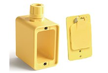 Super-Safeway Multiple Outlet Box, Extended Depth, 2-Sided, F3 (3/4") Cord Grip Body, with Flip Lids for (2) 20/30A Locking Receptacles