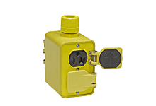 Super-Safeway Multiple Outlet Box, Standard Depth, 2-Sided, F2 (1/2"), NEMA 5-15 Duplex Receptacles with Flip Lids