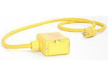 Super-Safeway Multiple Outlet Box, Extended Depth, (1) NEMA 5-15 GFCI Receptacles with Flip Lid, Open Neutral Relay, 1.83m (6.0') Cord Length,  12/3 SOOW Cord, 5-15 Plug