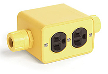 Super-Safeway Multiple Outlet Box, Extended Depth, 2-Sided, Feed-Thru F3  (3/4"), Cover Plates only