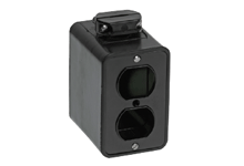 Super-Safeway Multiple Outlet Box, Extended Depth, 2-Sided, F4 (1") Cord  Grip Body, Box only, Black