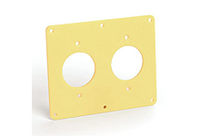 Super-Safeway Multiple Outlet Coverplate, (2) Single Receptacle 39.62mm Hole Diameter 20A locking