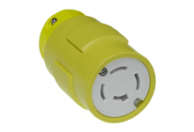 Super-Safeway Connector with Locking Blade, 4 Pole/4 Wire, Non-NEMA, 208V, Cord Grip Body Size F4