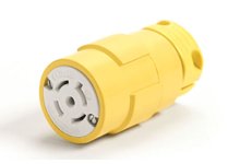 Super-Safeway Connector with Locking Blade, 4 Pole/5 Wire, NEMA L22-20, 3ø 480V