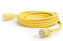 Super-Safeway Cordset, 10 Gauge SOOW, 3 Pole/4 Wire, Cordset, Length 15.24m (50.0'), NEMA L16-30, 3ø 480V