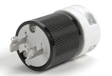Safeway Plug, Locking Blade, 2 Pole/2 Wire, NEMA L1-15,125V