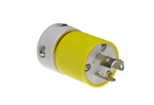 Safeway Plug, 2 Pole/3 Wire, NEMA L5-15, 125V, Yellow