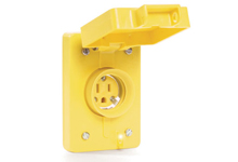 Watertite Extreme Female Receptacle with Single Flip Coverplate, 3 Pole/3 Wire, Non-NEMA 15A/125V, 10A/250V