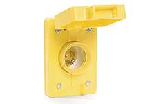 Watertite Extreme Plug with Single Flip Coverplate with Locking Blade, 2  Pole/3 Wire, NEMA L5-15, 125V
