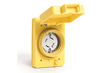 Watertite Extreme Receptacle with Locking Blade, Single Flip Coverplate,  3 Pole/4 Wire, NEMA L14-20 250V