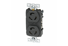 Safeway Duplex Heavy - Duty Spec - Grade Receptacle with Locking Blade, 2 Pole/3 Wire, NEMA L5-15, 125V