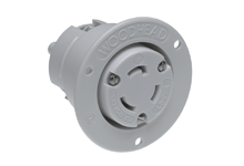 Safeway Flanged Receptacle with Locking Blade, 2 Pole/3 Wire, NEMA L5-20, 125V
