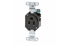 Safeway Single Heavy - Duty Spec - Grade Receptacle, 2 Pole/3 Wire, NEMA  5-15, 125V, Ivory
