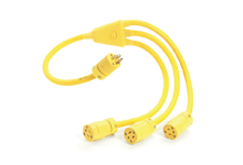 Super-Safeway Standard Molded W Cordset, 12 Gauge, 2 Pole/3 Wire, Cordset Length 0.91m (3.0'), NEMA 6-15, 250V