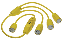 Super-Safeway Molded W Cordset, 2 Pole/3 Wire SJOW Cordset, Cordset Length 0.91m (3.0'), NEMA L5-20, 125V, Inline GFCI