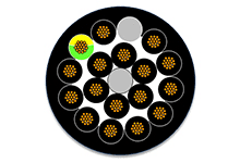 Flamar Control Cable, WSOR Jacket, Unshielded, 17 Circuits, 1.50mm² with  Green-Yellow Ground / 16 AWG with Green-Yellow Ground, 14.70mm (.579") Diameter, 1000.0m (3280.83') Length, Black