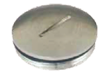 GWconnect Metal Plug with Gasket, Brass, Nickel Plated, Elastomer Gasket, M63x1.5 Thread