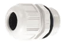 GWconnect Plastic Gable Gland, with Gasket, M16x1.5 Thread, Light Grey RAL 7035