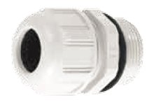 GWconnect Plastic Gable Gland, with Gasket, Pg13.5 Thread, Light Grey RAL 7035