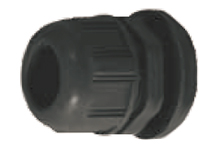 GWconnect Plastic Gable Gland, with Gasket and Nut, Pg16 Thread, Black RAL 9005