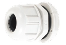 GWconnect Plastic Gable Gland, with Gasket and Nut, Pg48 Thread, Light Grey RAL 7035
