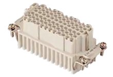 GWconnect Crimp Contact Insert, Female, 72-Pole, 10A, Numbered 73-144, for Turned Contacts, Size 16B «77x27»